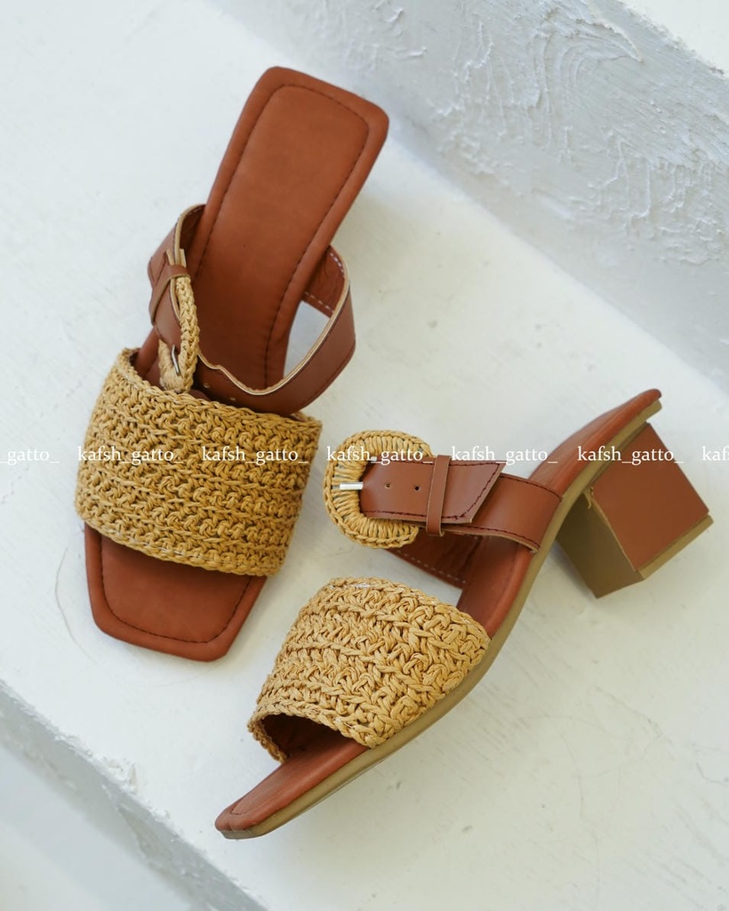 صندل پاشنه رافیا