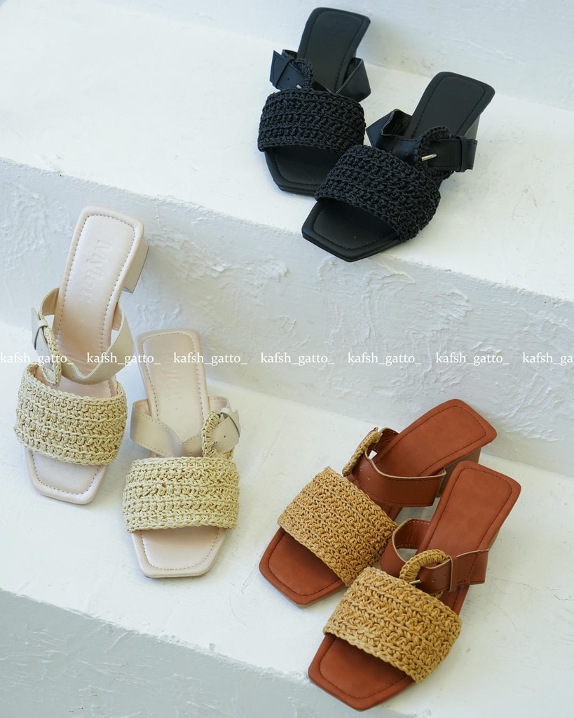 صندل پاشنه رافیا